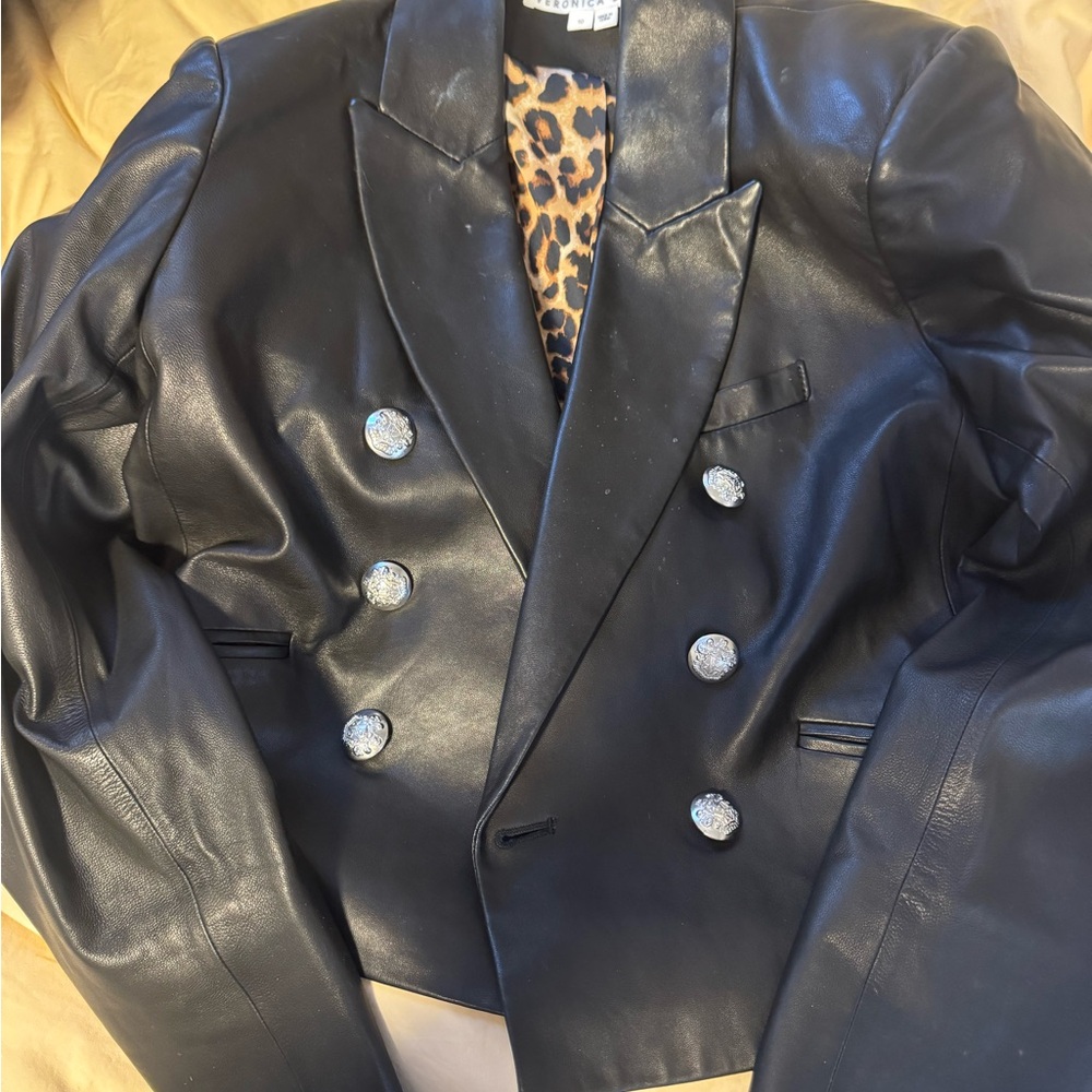 Veronica Beard Nevis leather jacket - Picture 3 of 9